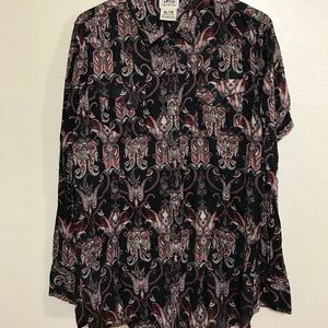 Paisley Print Button down